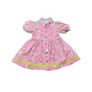 Matilda Jane Secret Fields Pink is Perfect Dress 12 mos Fit n Flare